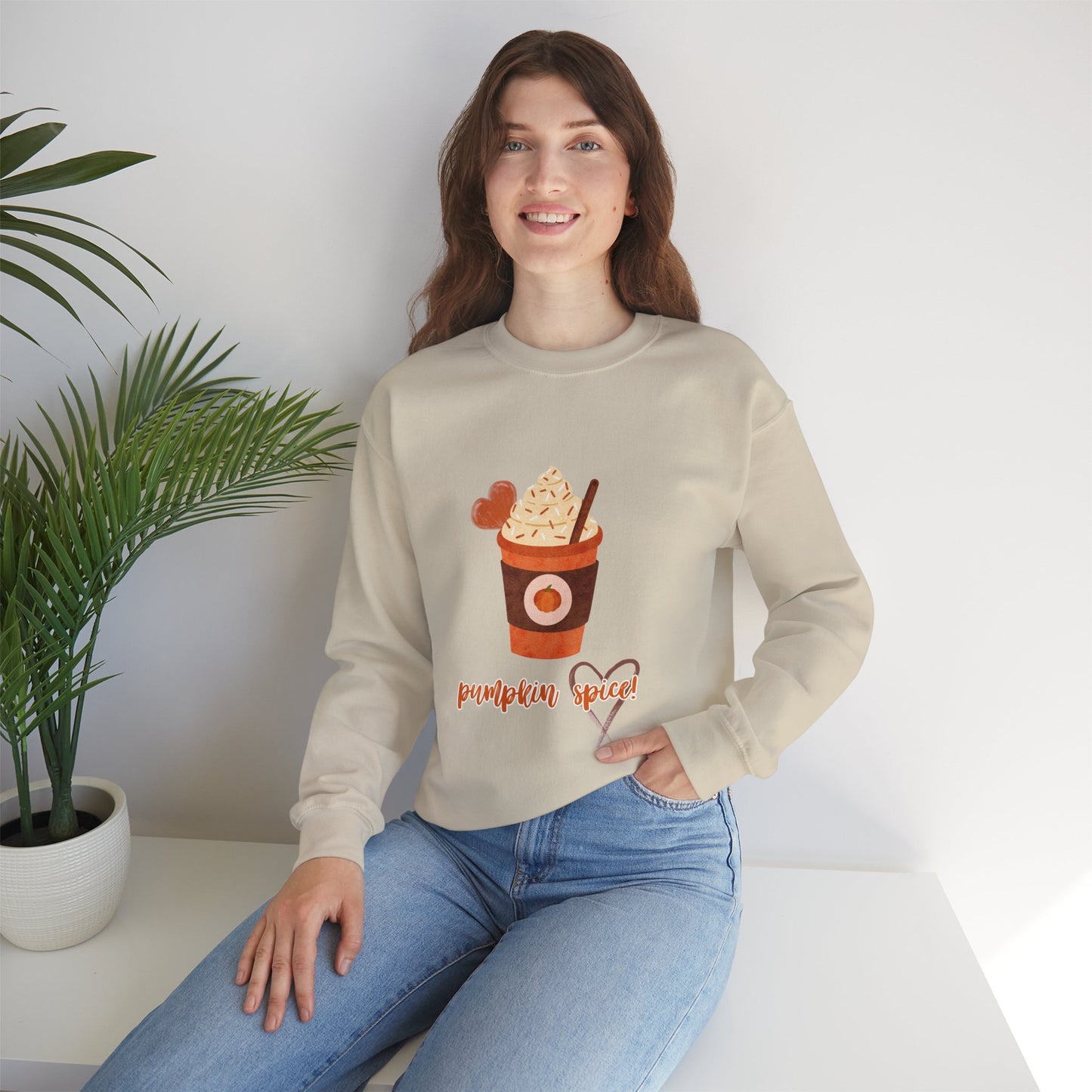 Pumpkin Spice Crewneck Sweatshirt, Cozy Fall Apparel, Unisex Sweater, Autumn Fashion, Halloween Gift, Pumpkin Lovers Sweatshirt