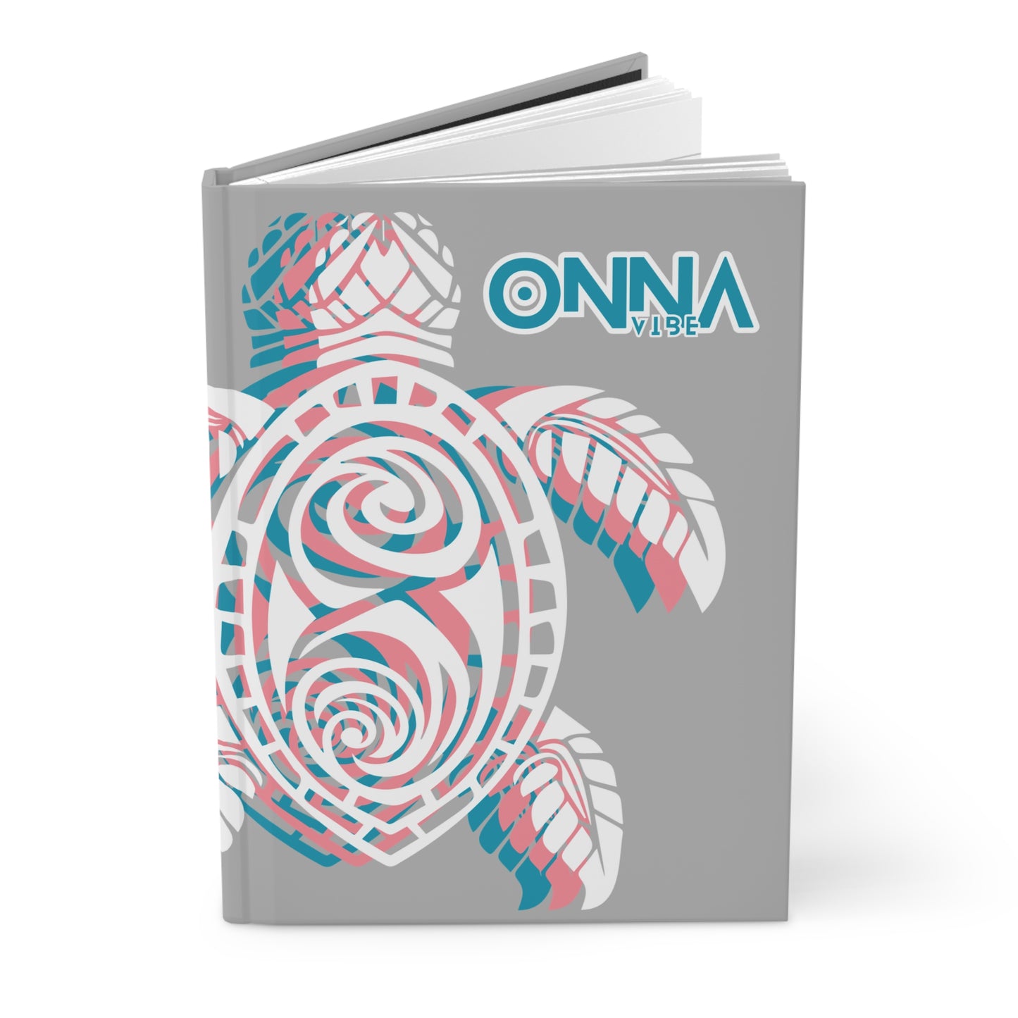 Tropical Turtle Hardcover Journal, Eco-Friendly Writing Notebook, Cute Gift for Writers, Beach Lovers, Perfect for Travel