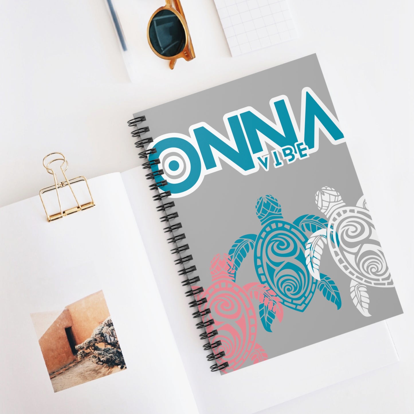 Ocean Vibe Spiral Notebook - Ruled Lines, Journaling, Creative Writing, Gift for Students, Beach Lovers, Nature Enthusiasts