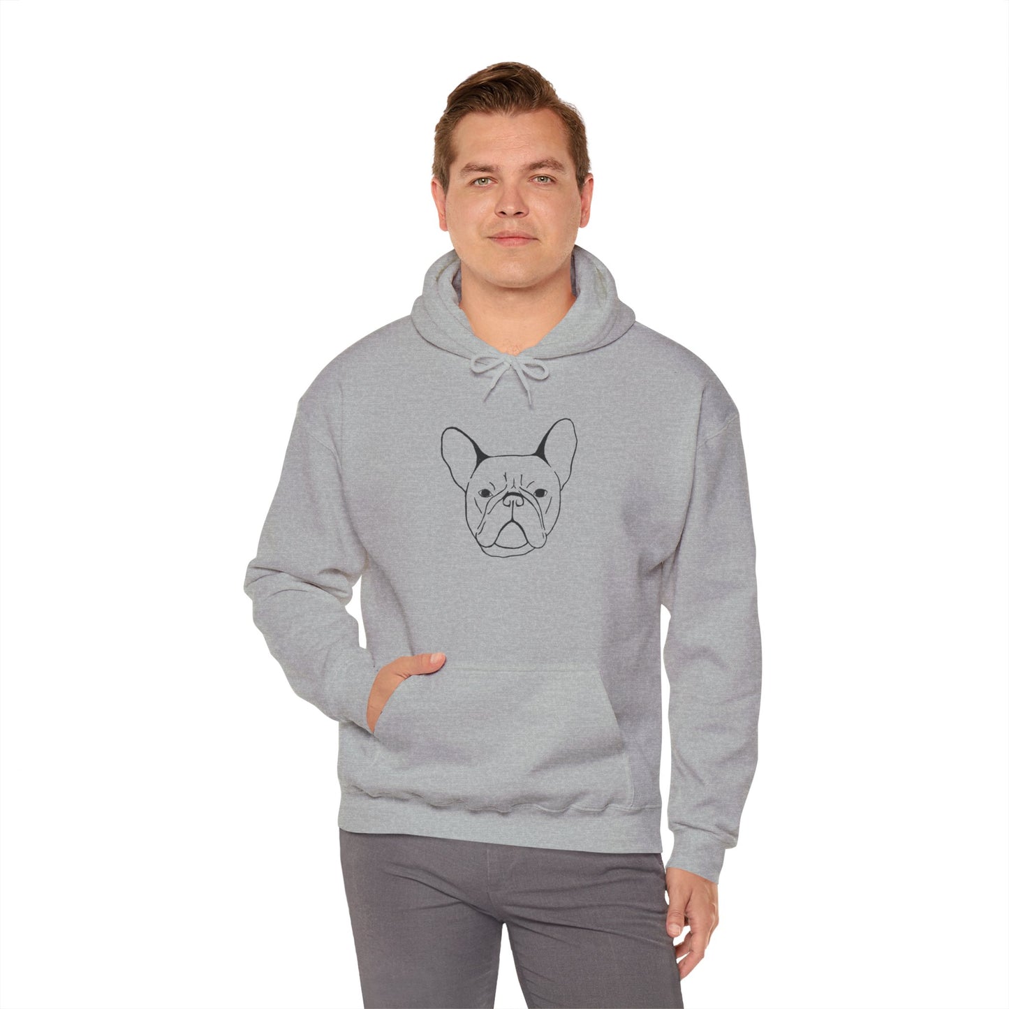 French Bulldog Lover Hooded Sweatshirt, Pet Owner Gift, Cozy Hoodie, Dog Lover Apparel, Cute Animal Sweatshirt, Gift for Him/Her