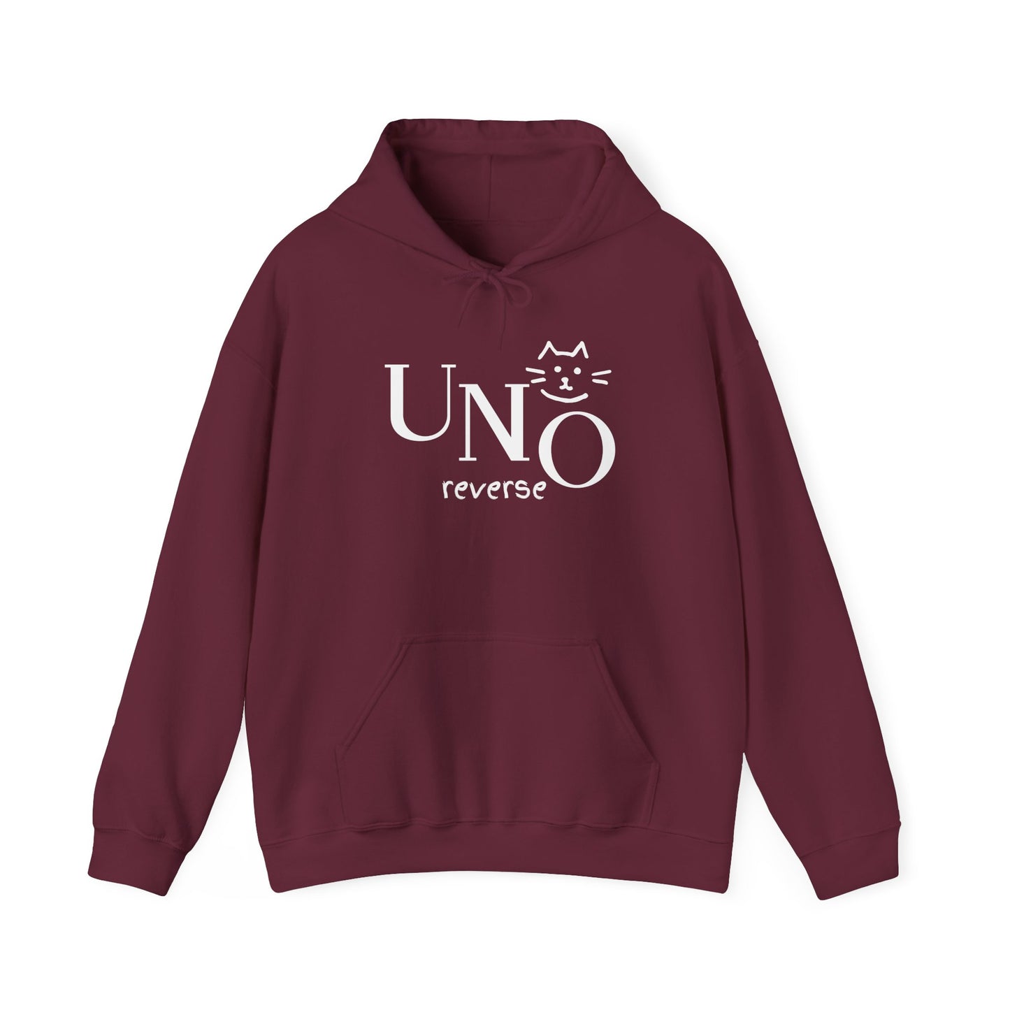 UNO Reverse Cat Hoodie | Funny Sweatshirt for Cat Lovers | Cozy Gift for Cat Owners | Perfect for Birthdays & Celebrations
