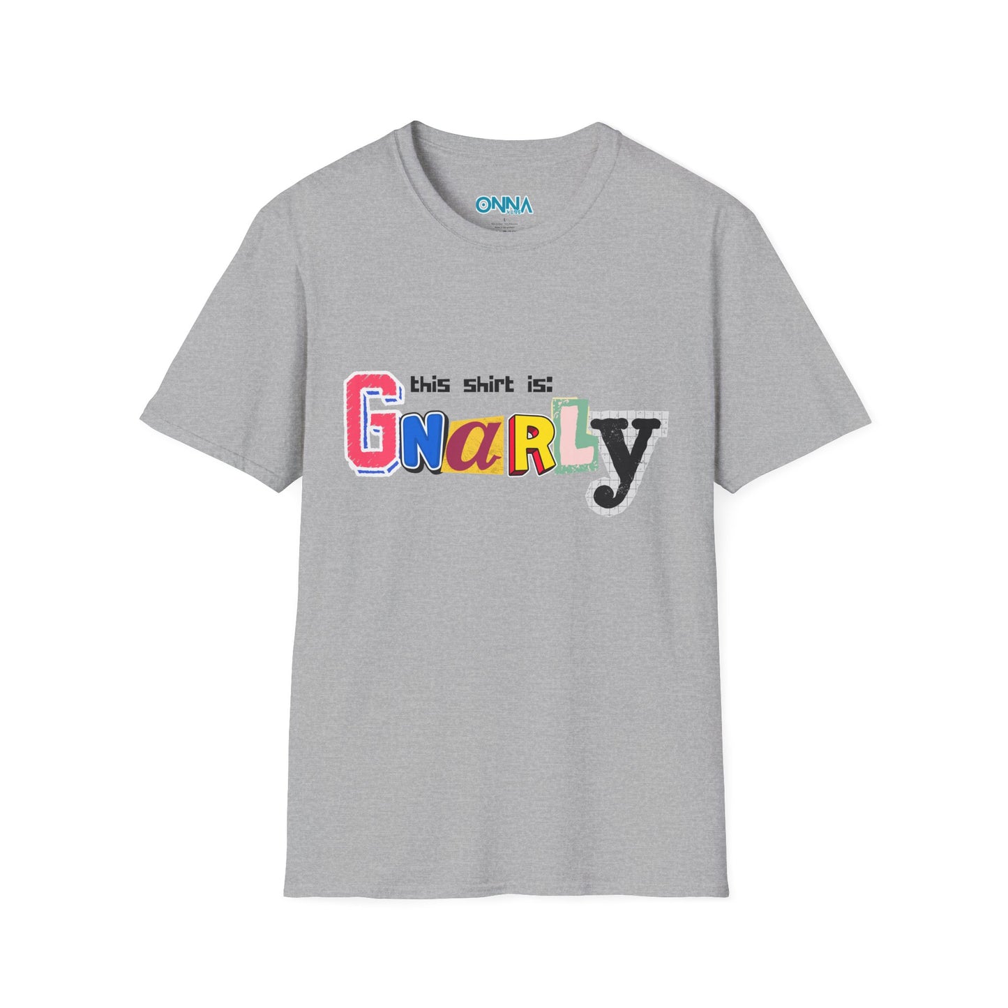 Gnarly Unisex Softstyle T-Shirt - Fun Graphic Tee for Casual Wear, Comfort Style, Birthday Gift, Summer Vibes, Graphic Shirt