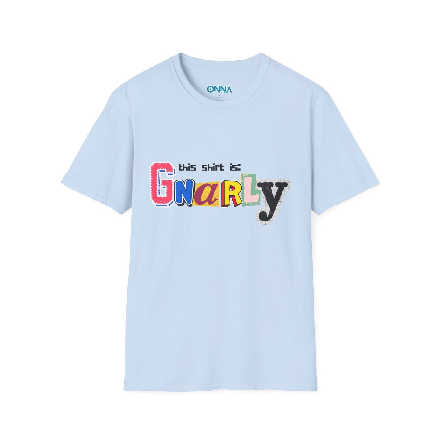 Gnarly Unisex Softstyle T-Shirt - Fun Graphic Tee for Casual Wear, Comfort Style, Birthday Gift, Summer Vibes, Graphic Shirt