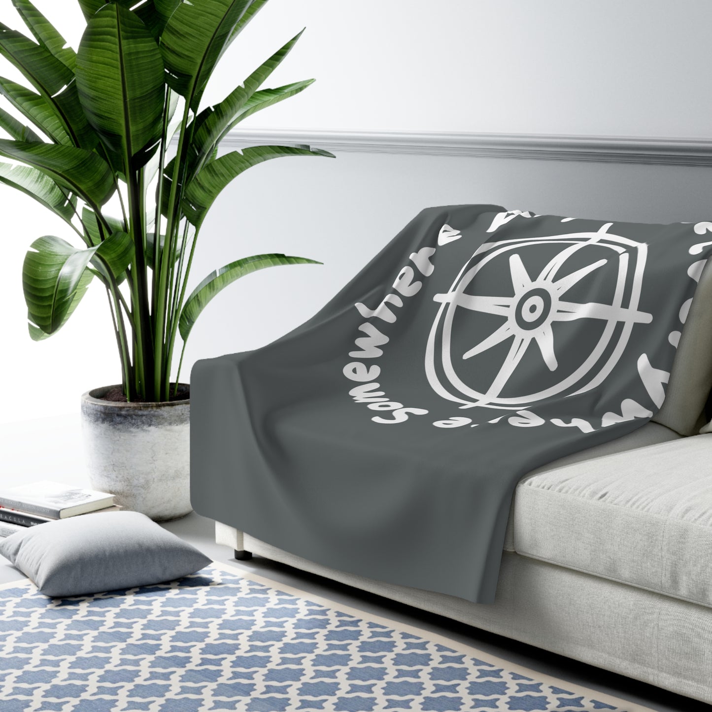 Cozy Sherpa Fleece Blanket - Anywhere, Everywhere Design