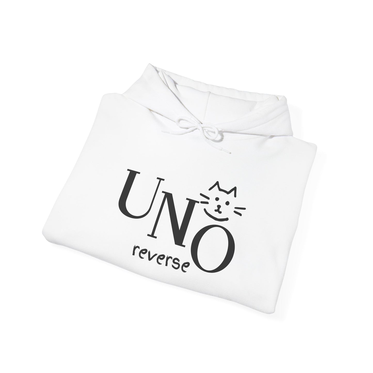 UNO Reverse Cat Hoodie | Funny Sweatshirt for Cat Lovers | Cozy Gift for Cat Owners | Perfect for Birthdays & Celebrations