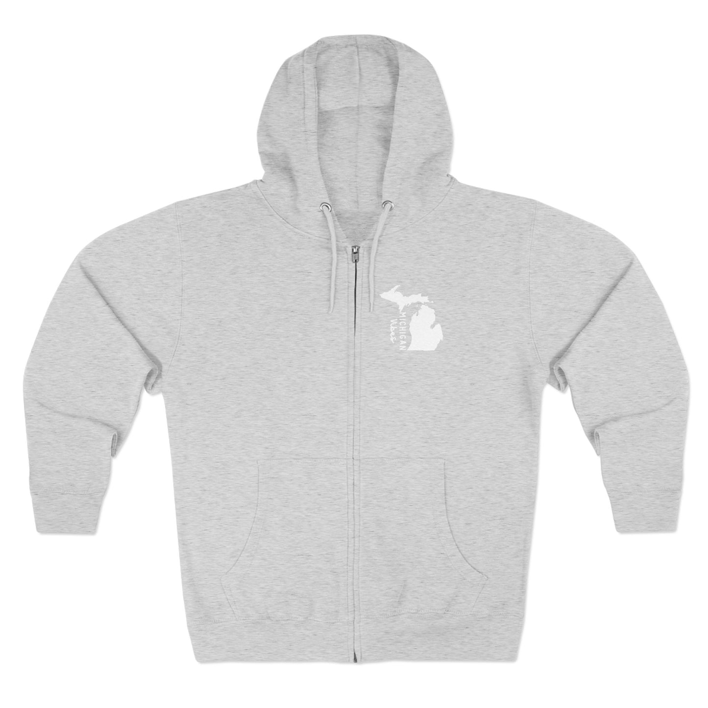 Michigan Outline Zip Hoodie - Small Upper-Left State Logo