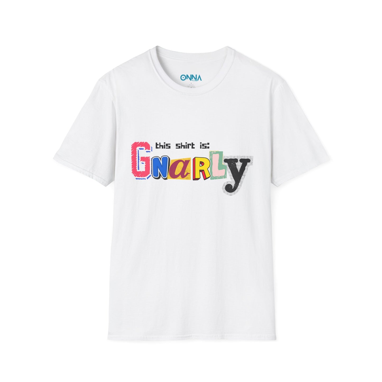 Gnarly Unisex Softstyle T-Shirt - Fun Graphic Tee for Casual Wear, Comfort Style, Birthday Gift, Summer Vibes, Graphic Shirt