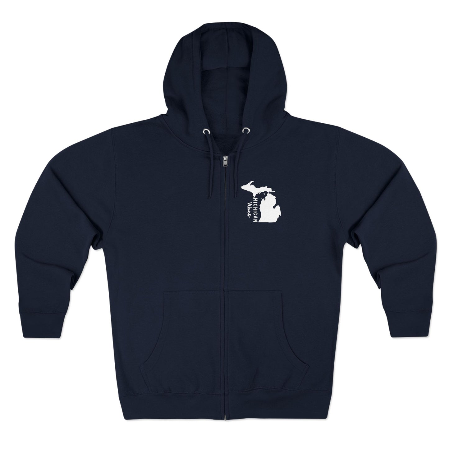 Michigan Outline Zip Hoodie - Small Upper-Left State Logo