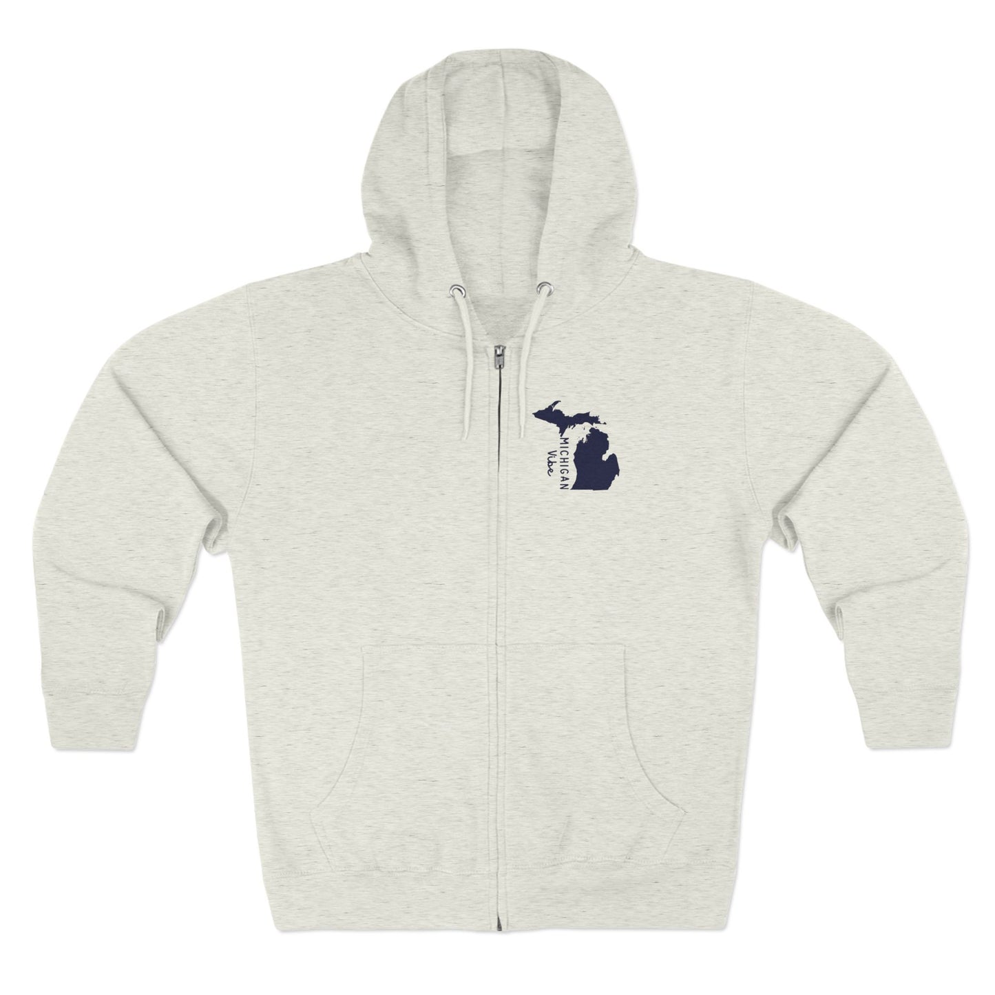 Michigan Outline Zip Hoodie - Small Upper-Left State Logo