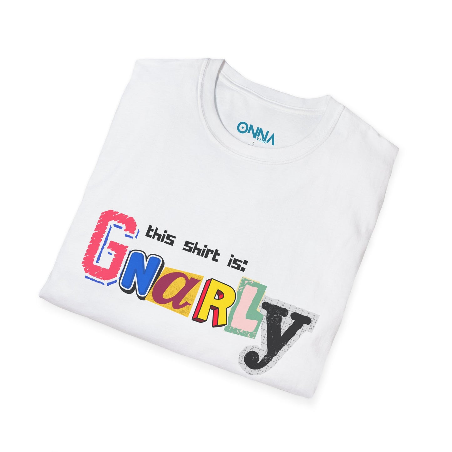 Gnarly Unisex Softstyle T-Shirt - Fun Graphic Tee for Casual Wear, Comfort Style, Birthday Gift, Summer Vibes, Graphic Shirt