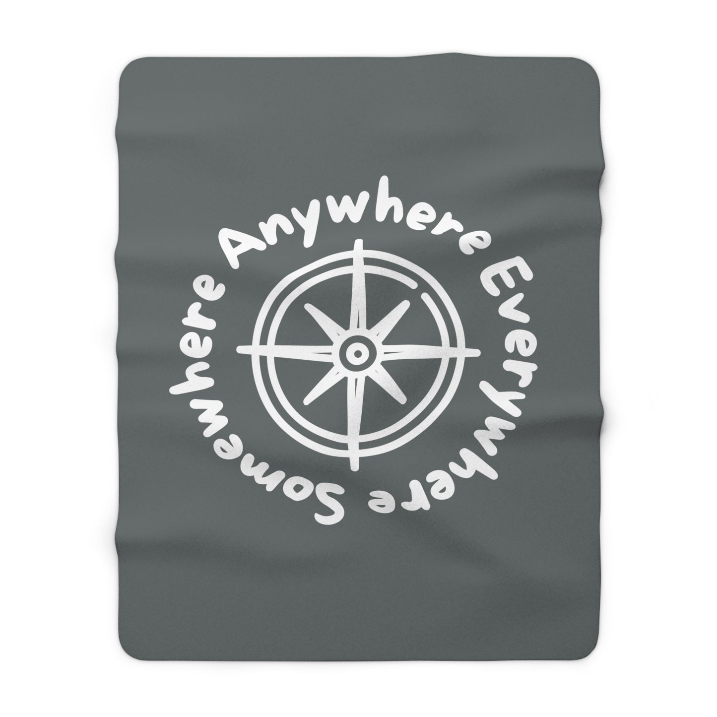 Cozy Sherpa Fleece Blanket - Anywhere, Everywhere Design
