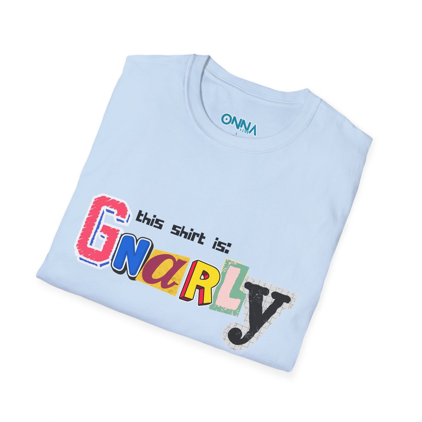 Gnarly Unisex Softstyle T-Shirt - Fun Graphic Tee for Casual Wear, Comfort Style, Birthday Gift, Summer Vibes, Graphic Shirt