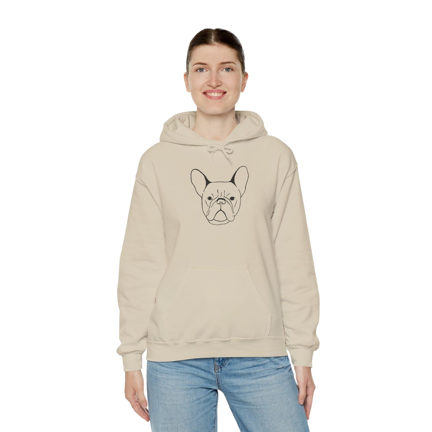 French Bulldog Lover Hooded Sweatshirt, Pet Owner Gift, Cozy Hoodie, Dog Lover Apparel, Cute Animal Sweatshirt, Gift for Him/Her